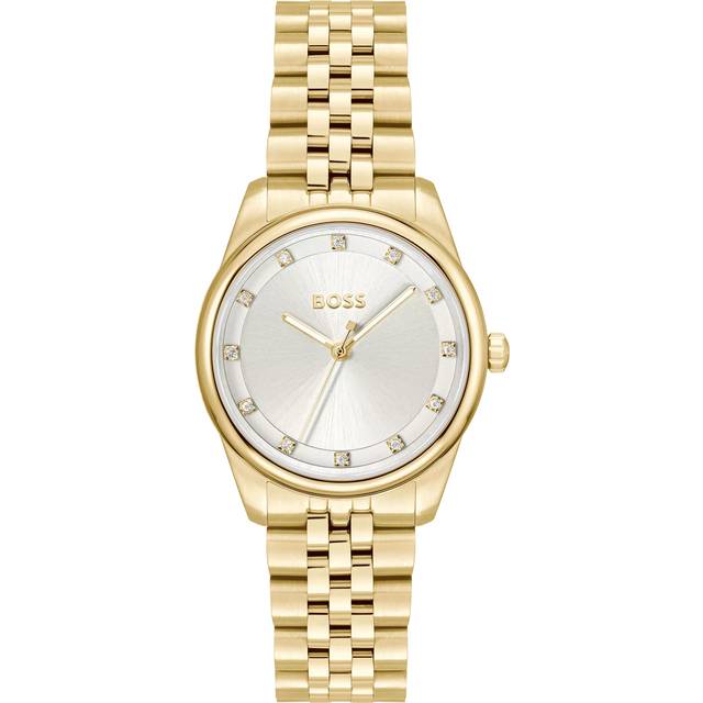 BOSS Graceful Precious Women's Light Gold IP Bracelet Watch