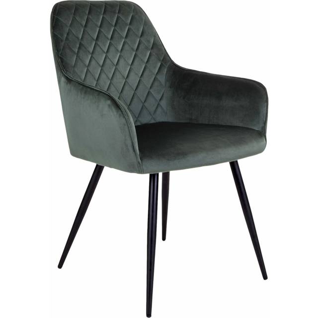 House Nordic Harbo Spisebordsstol Grøn Velour Metal Sæt 2 Køkkenstol 87cm 2stk