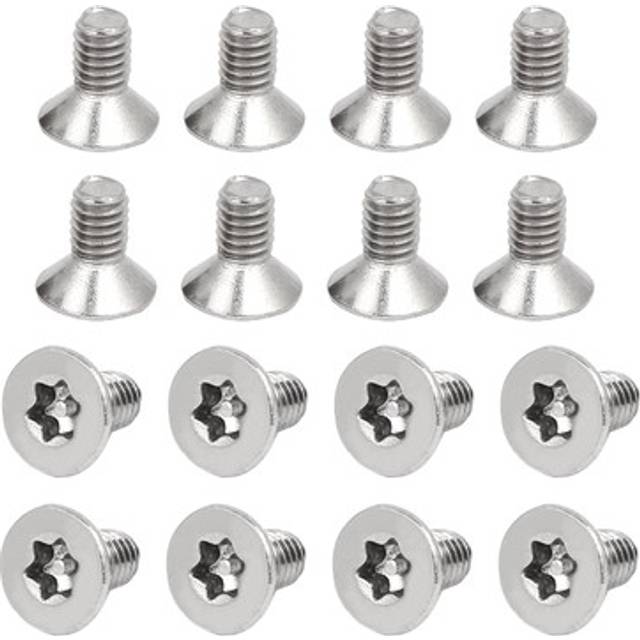 M4-0.7x8mm Flat Head Torx Anti Theft Machine Screws, 16pcs 304 Stainless Steel