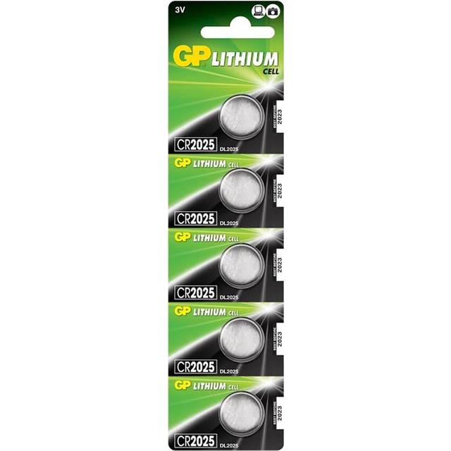 GP CR2025 Coin Cell Batteries | 5 Pack