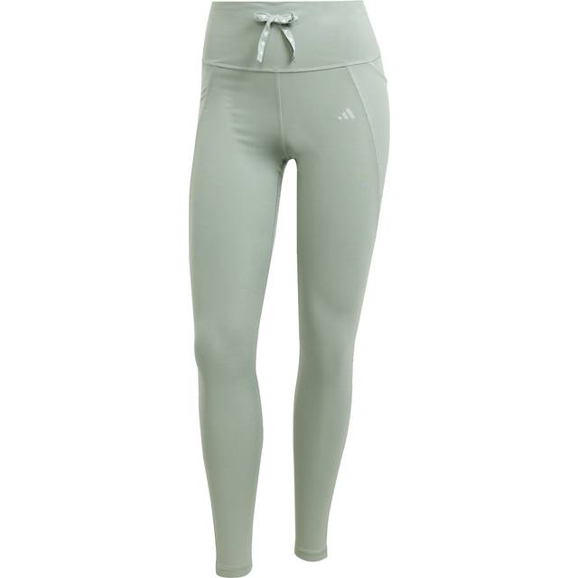 adidas Womens Running Essentials 1/1 Tights - Green, Silver Green, Size S, Women - Ilver Green