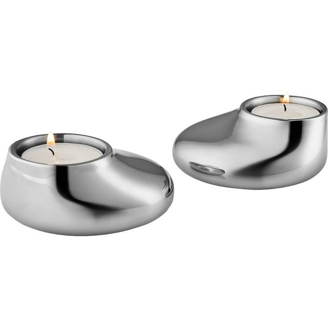 Eva Solo Eva Solo Mellow candle holders 2 pcs Silver
