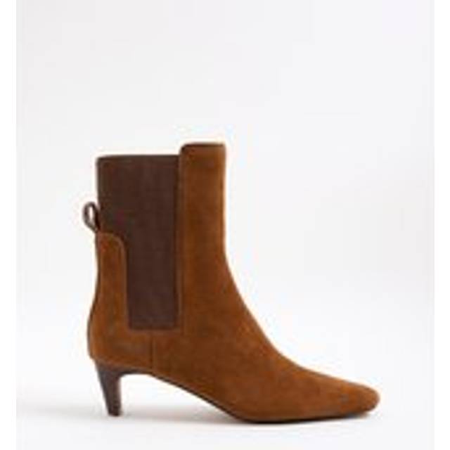 River Island Womens Brown Suede Low Heeled Boots - 9