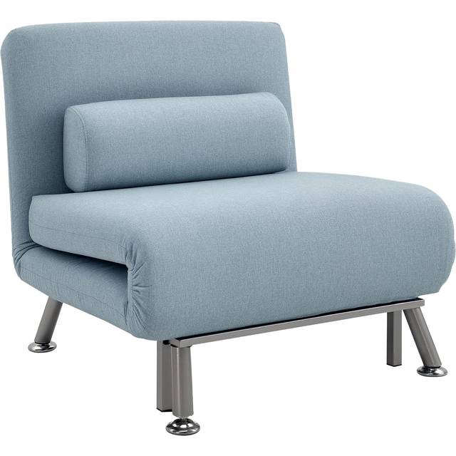 HomCom Convertible Single Sleeper Chair Sofa Bed: Single Sofa Bed Sleeper Blue