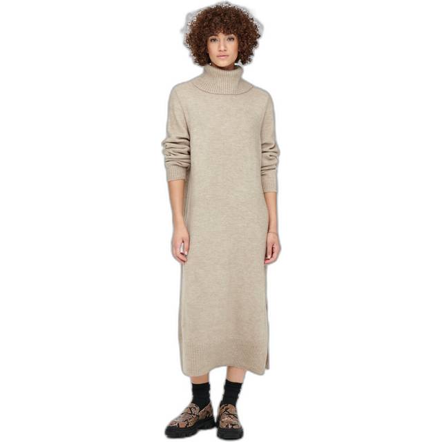 ONLY Onlbrandie L/S rund hals klänning stickad noos, Pimpsten/detalj:w. Melange, XS