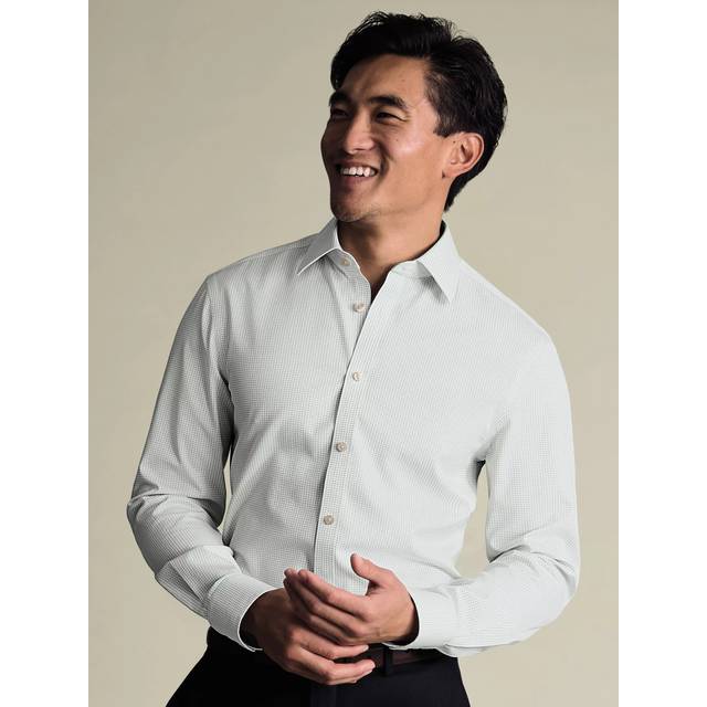 Charles Tyrwhitt Cotton Check Long Sleeve Collar Shirt