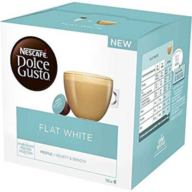 Nescafe Dolce Gusto Flat White Coffee Pods / Capsules (6 Boxes - 96 Pods)