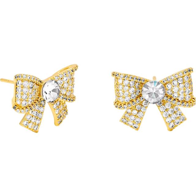 Jon Richard Jon Richard Gold Plated and Pave Bow Studs
