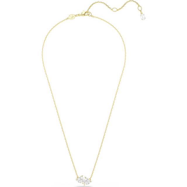 Mesmera necklace, Heart, White, Gold-tone plated - OS
