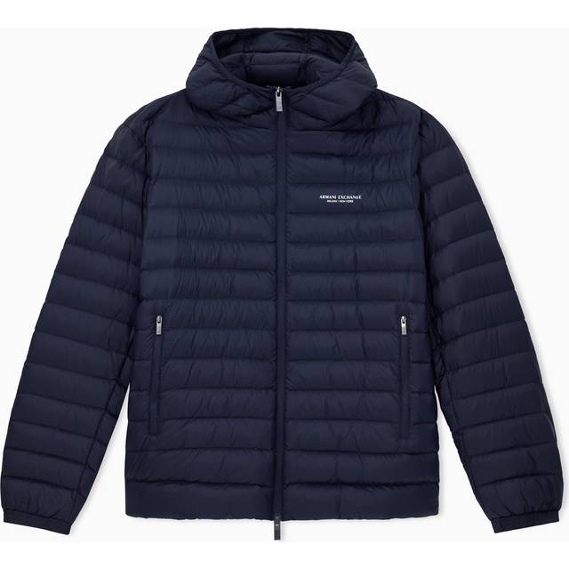 A|X Armani Exchange for man. XM001577AF16927UB101 Down jacket with full zip and navy hood (S), Casual, Polyamide