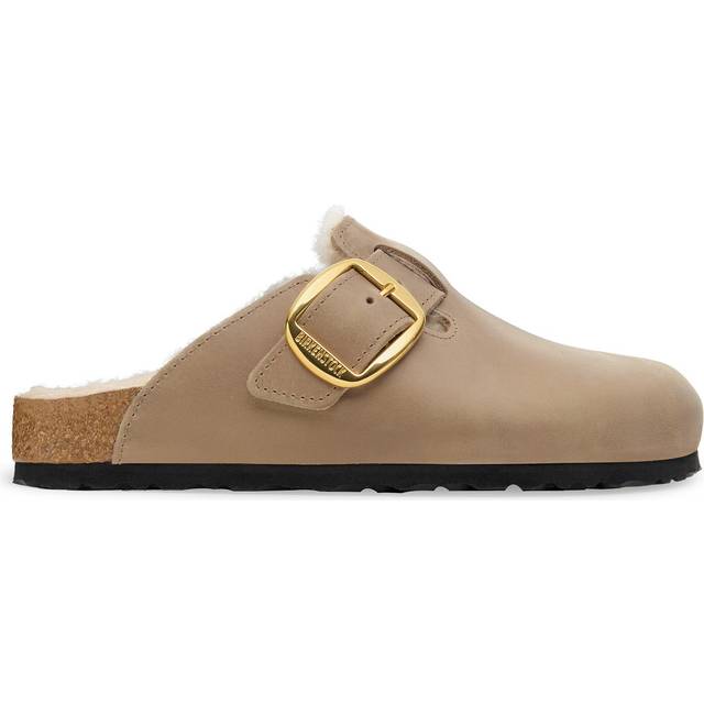 Women's clogs Birkenstock Boston Big Buckle Shearling - Beige - 43