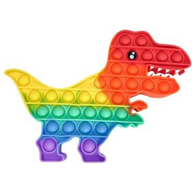 SHEIN Rainbow Dinosaur Bubble Wrap Stress Relief Toy, Fidget Toy, Fashionable Bubble Pop Toy For Adults And Kids, Party Game Decor Gift For Christmas, Hallo