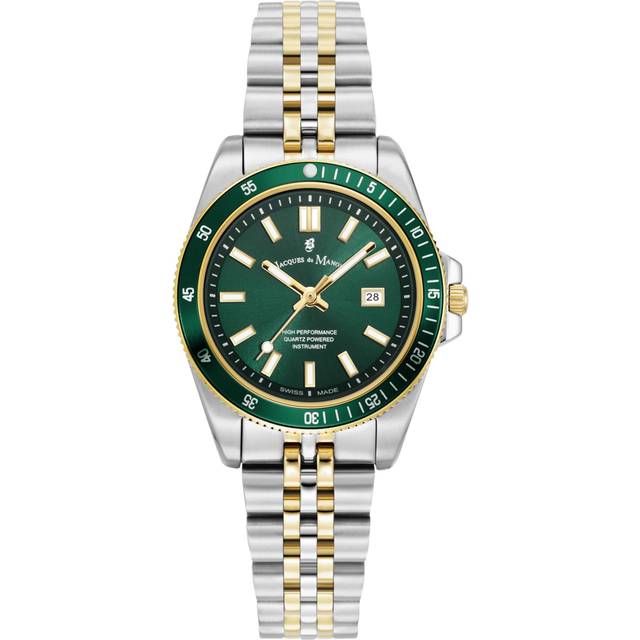 Jacques du Manoir Ladies Inspiration Active Two Tone Green Dial Watch JWL05004
