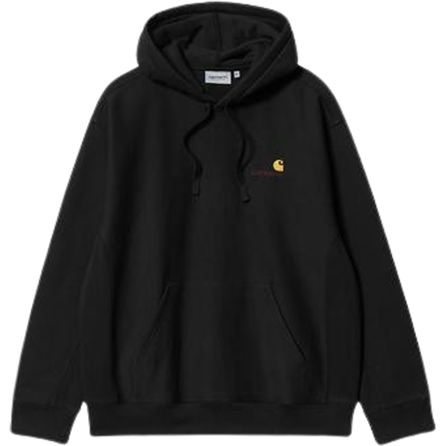 Carhartt Work In Progress Black American Script Hoodie - 89 Black - XXL