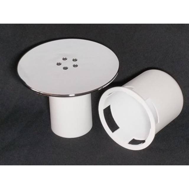 Synergy Hardware Synergy Bathroom Shower Floor Drain Waste Cover Chrome With White Dipping Cup - One Size