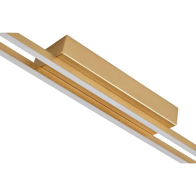 Designer Metal Kitchen LED 89Cm Ceiling Light Fitting By - Brushed Gold (5cm H X 89cm W X 9cm D)