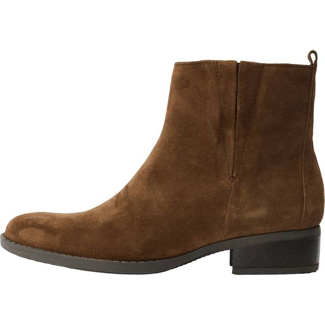 Gabor Gibside Suede Western Ankle Boots, Brown