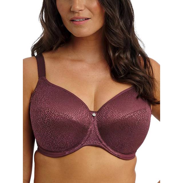 Fantasie Demure Underwire Moulded Non Padded Bra - Fig, Red, Size 34F, Women