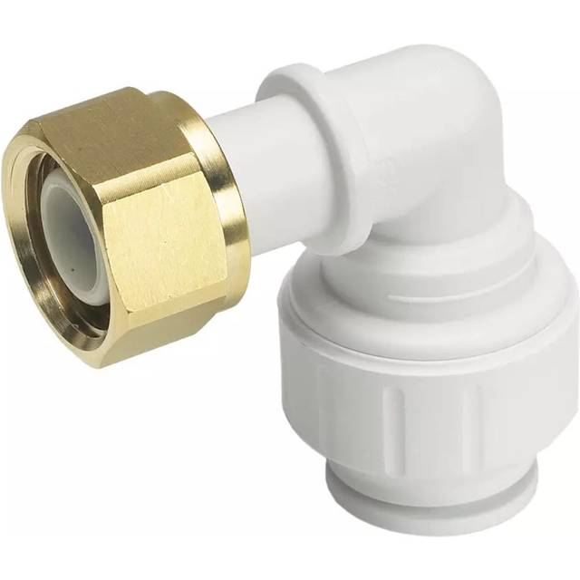 John Guest Bent Tap Connector 15mm X 1/2 (Pack of 2) in White