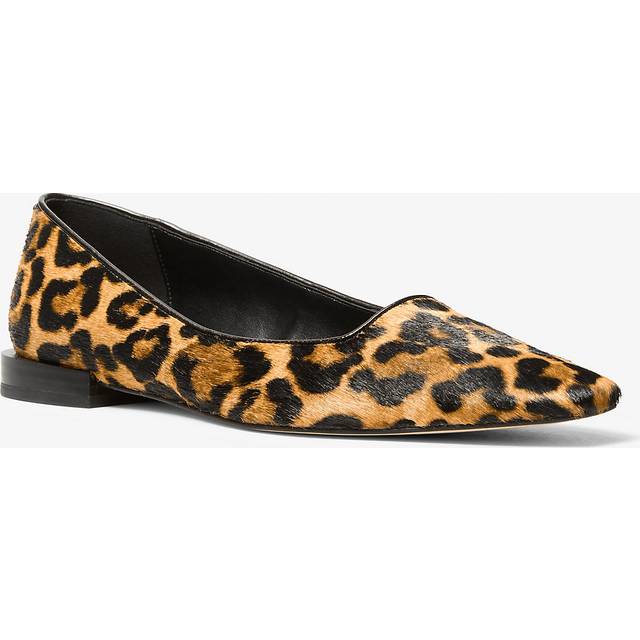 MK Darrah Leopard Print Calf Hair Ballet Flat - Yellow - Michael Kors - UK 6