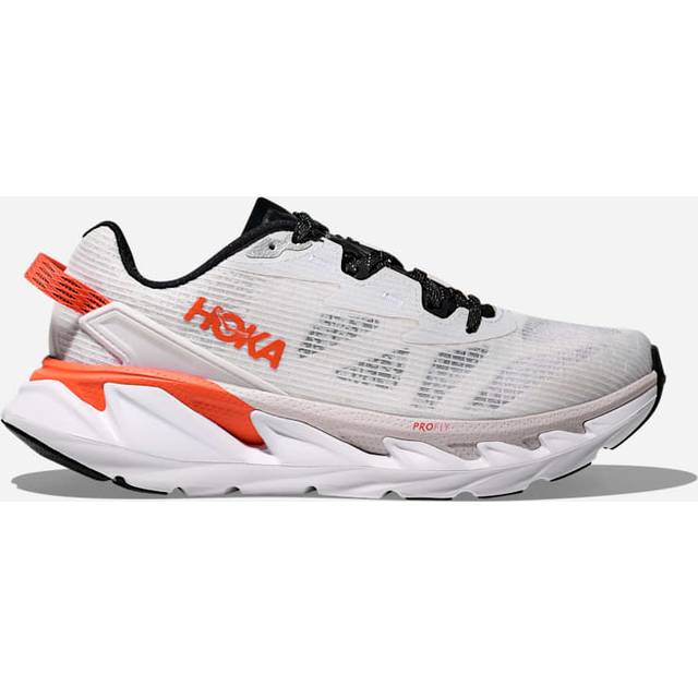 HOKA Elevon 2 TS Everyday Run Shoes in White/Bell Pepper, Size 10.5