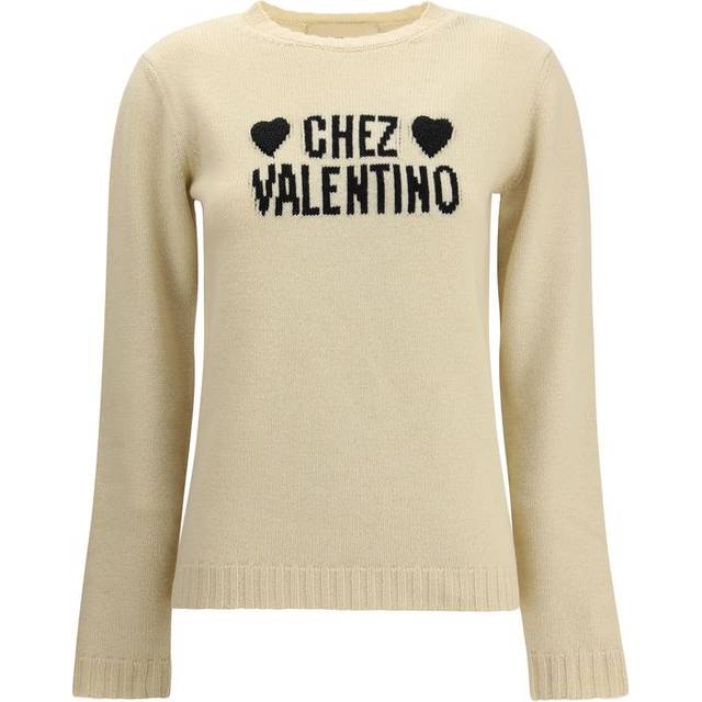 Valentino Logo Sweater - Cream - M