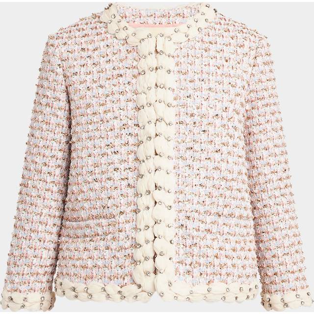Valentino, Jacka, Dam, M, Tweed, Multifärgad jacka med rosa kant