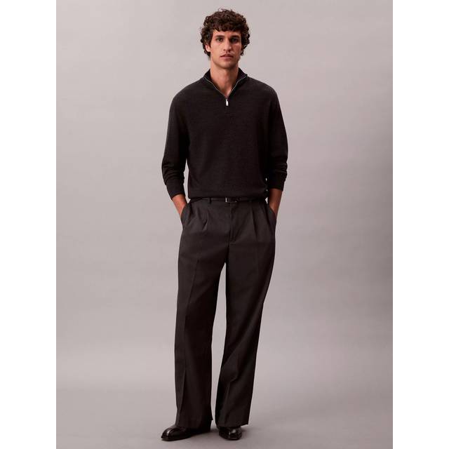 Calvin Klein Zip Neck Merino Wool Sweater