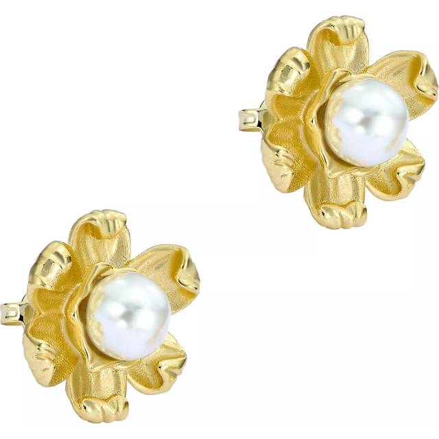Ted Baker Dara Daisy Pearl Stud Earrings, Gold