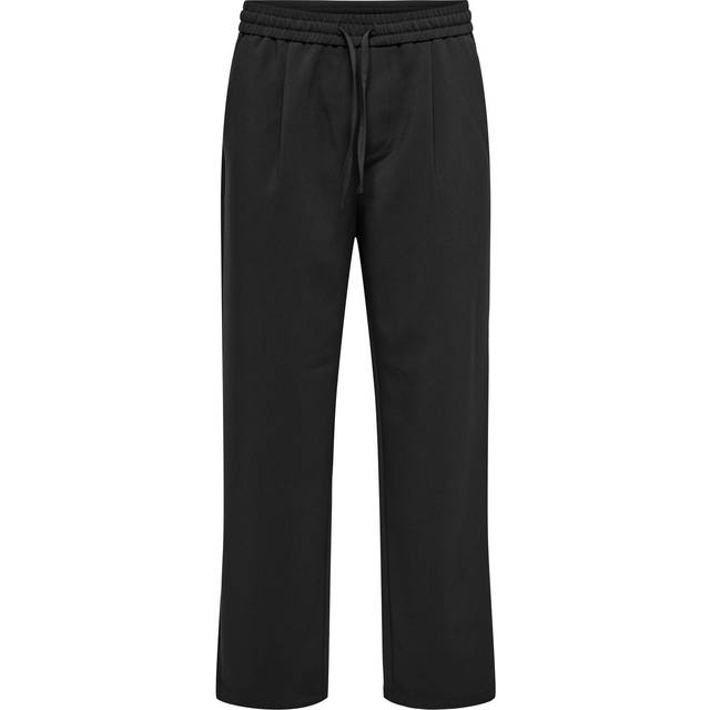 Only & Sons Onswill 0292 Loose String Pant Herr Byxor Stl. L - Från Magasin - Jet Black (L)