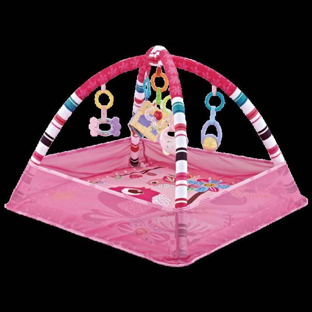 (Pink) Baby fitness frame boys and girls crawling game blanket