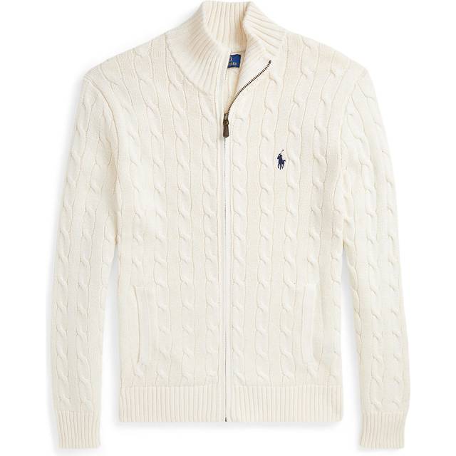 POLO RALPH LAUREN Cable-Knit Cotton Full-Zip Sweater |Kräm |M