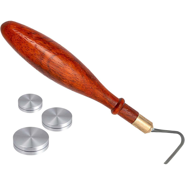 Pottery Trimming Tool Kit, L-Shape Tungsten Tools +Trimming Spinner (30mm/38mm/45mm)for Potters Clay Artist