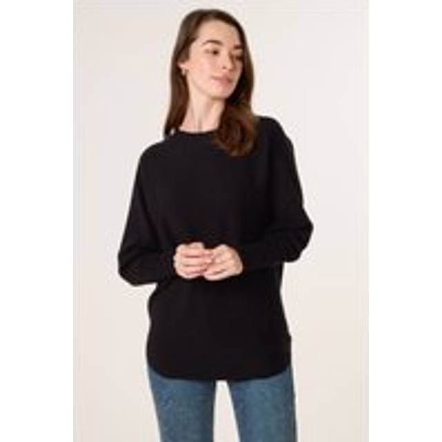 Blue Vanilla Black Batwing Jumper With Back Diamante Detailing - S/M