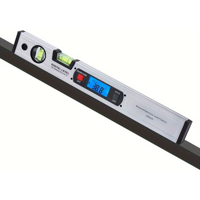 TEMU 16-inch Level And Protractor, Inclinometer Angle Gauge Finder Bubbles With Magnetic Base & Backlight