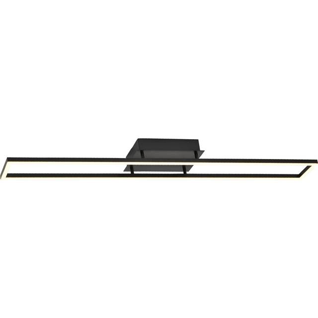 Brushed Black LED Ceiling Strip Light Fitting - Ideal For Kitchens By - Matte Black (8cm H X 91cm W X 14cm D)