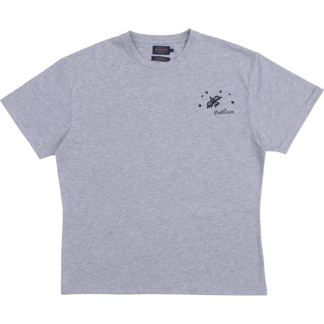 Pendleton Cotton Regular Fit Short Sleeve Star Bird T-Shirt, Heather Grey