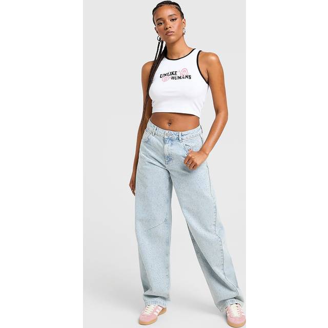 Unlike Humans Diamante Jeans - Blue - Womens - 12