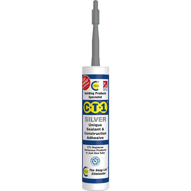 CT1 Silver TRIBRID Multi-Purpose Sealant & Adhesive 290mlâOdourless Anti-Mould Waterproof