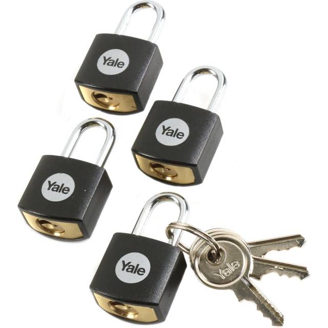 4x Small Yale Keyed Padlocks School Gym Locker Steel Shackle Security Locks Uk