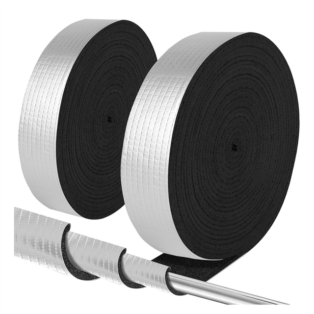 Pipe Insulation Packaging, Winter Antifreeze Protection, Suitable for Hot and Cold Water Pipes, Reduce Heat Loss 2 Rolls