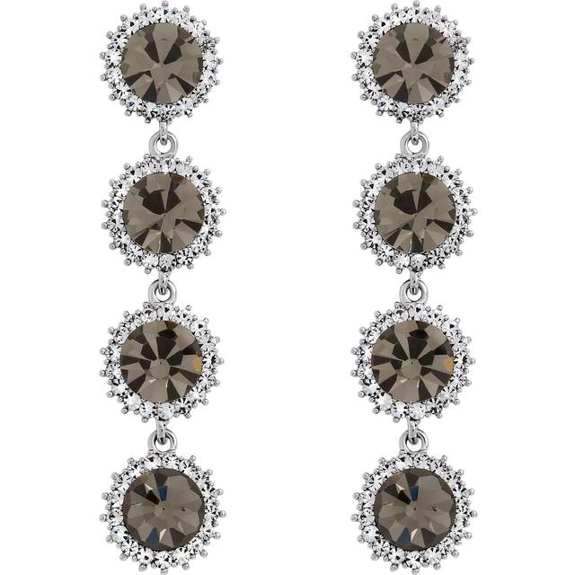 Jon Richard Jon Richard Black Diamond Statement Drop Earrings