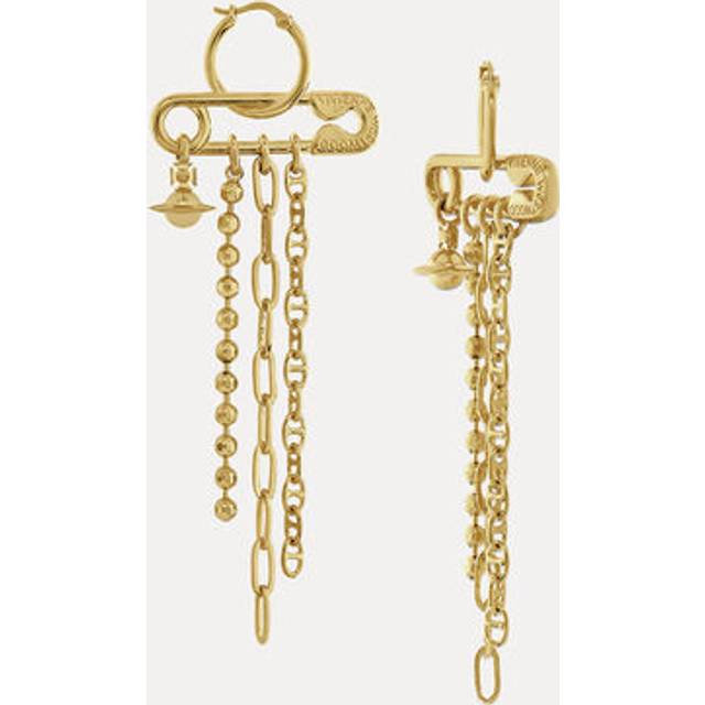 Womens Vivienne Westwood Jewellery Ginetta Gold-Plated Brass Earrings