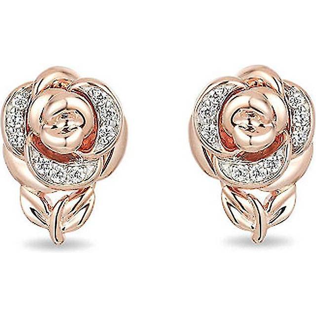 (As show, One size) 2 Pairs Of Valentine Rose Stud Earrings, Bloom Flower Stud Earrings Betterlifefg