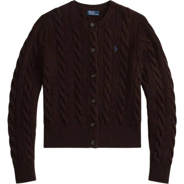 POLO RALPH LAUREN Cable-Knit Wool-Cashmere Cardigan |Brun |XS