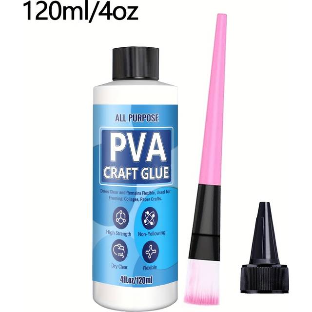 TEMU Ph Neutral Pva Adhesive, Bookbinding Glue, Dries Clear, Remains Flexible, Used For Bookbinding And Repair, Framing, Collages, Paper Art And Crafts - 4 Ounce/8 Ounce