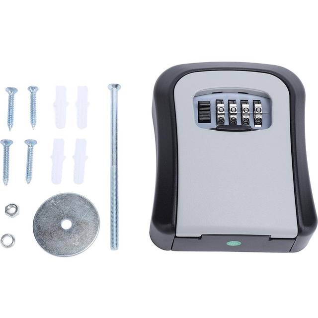 Key Lock Box Wall Mounted Multifunctional 4 Digit Combination Lock Box Theft Proof Key Safe Storage