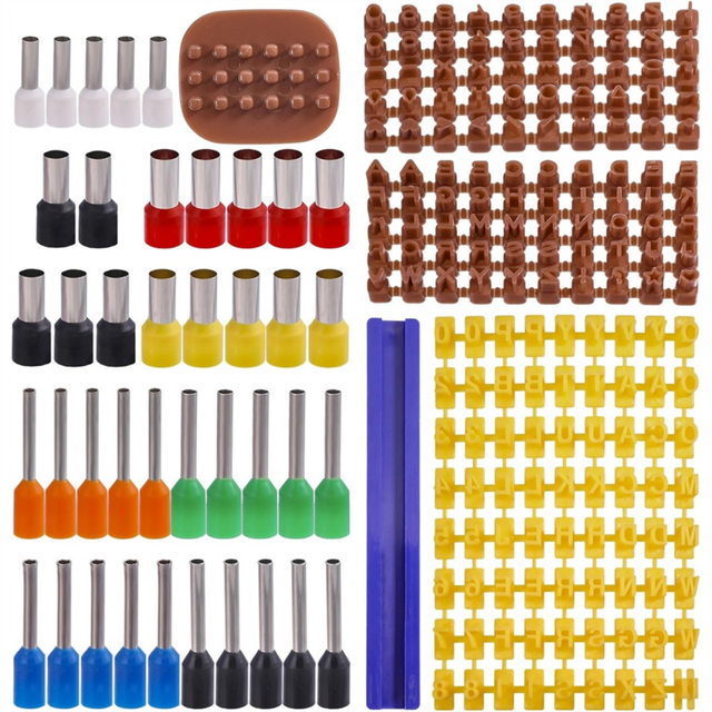 214Pcs Clay Letter Stamps Set Circle Cutters Handmade Alphabet Dotting Moulds Punch Tool for Pottery Craft