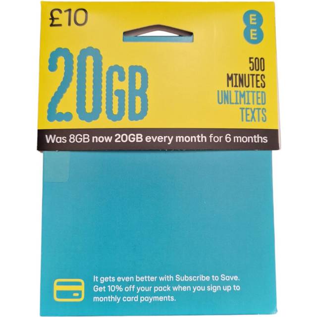 EE Pay As You Go 3-in-1 SIM card