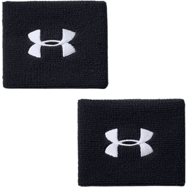 Under Armour Performance Wristband 2 Pack-Black,White black
